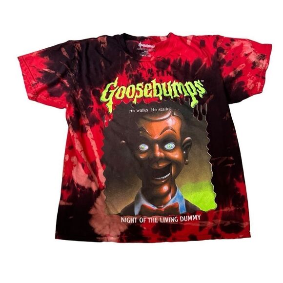 EUC Med Goosebumps tie dye tee T-shirt 90’s Night of the Living Dummy - Picture 1 of 3